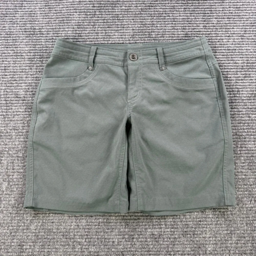 Kuhl Womens 2 Sage Green Hiking Shorts Cargo Utility Outdoor Trekking Casual